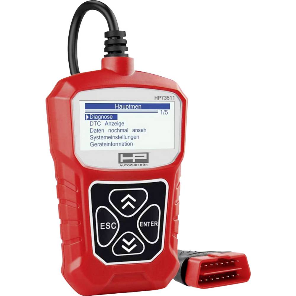 HP Autozubehör 75311 OBD2 dijagnostički uređaj, čitanje i brisanje grešaka, kabl 80 cm