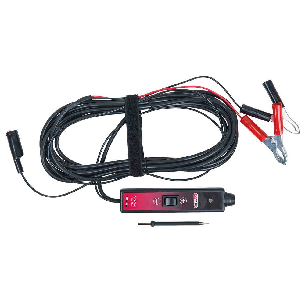 KS Tools 150.1670 ispitivač napona i struje za vozila, 6–24 V, kabl 5 m, zaštita 7,5 A