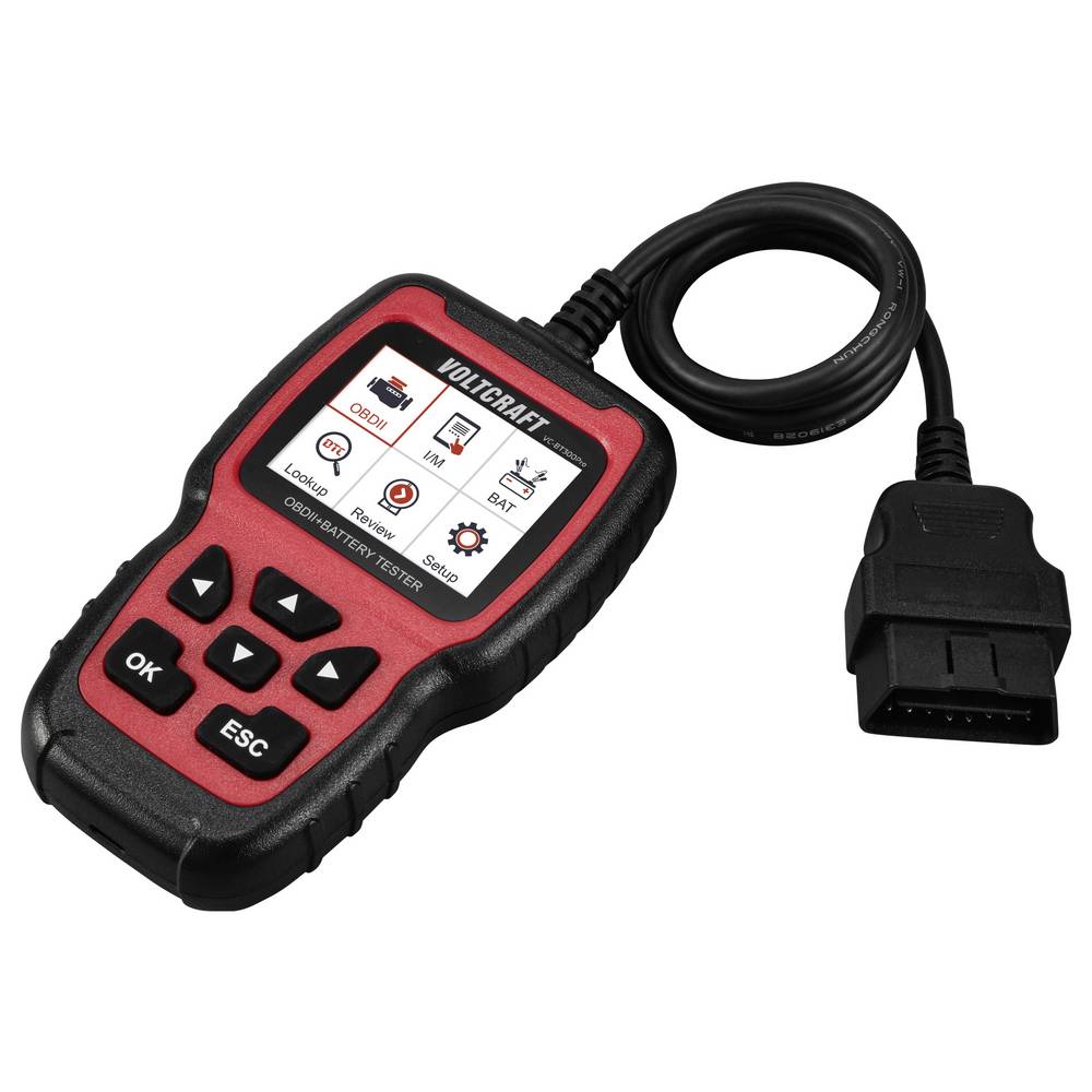 Voltcraft VC-BT300Pro OBD2 čitač kodova 2u1 sa testerom akumulatora 12 V