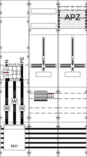Striebel 5-polni 250 A NH1