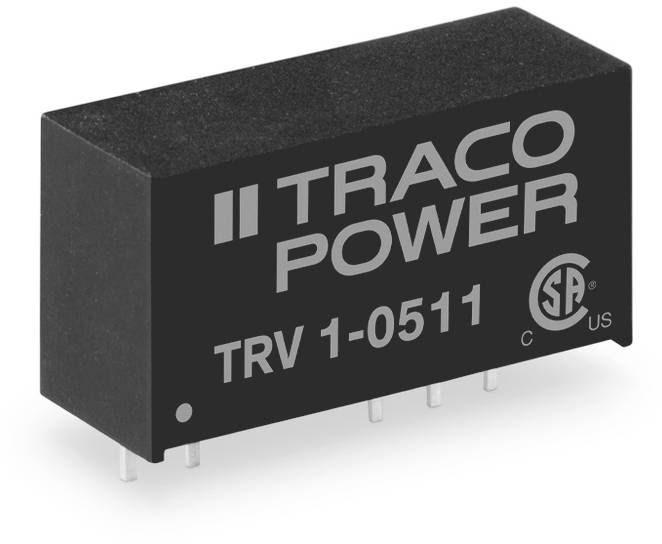 TracoPower DC/DC konvertor, ulaz 24V/DC, izlaz 5V/DC, 200mA, 1W, izolacija 3000V/DC