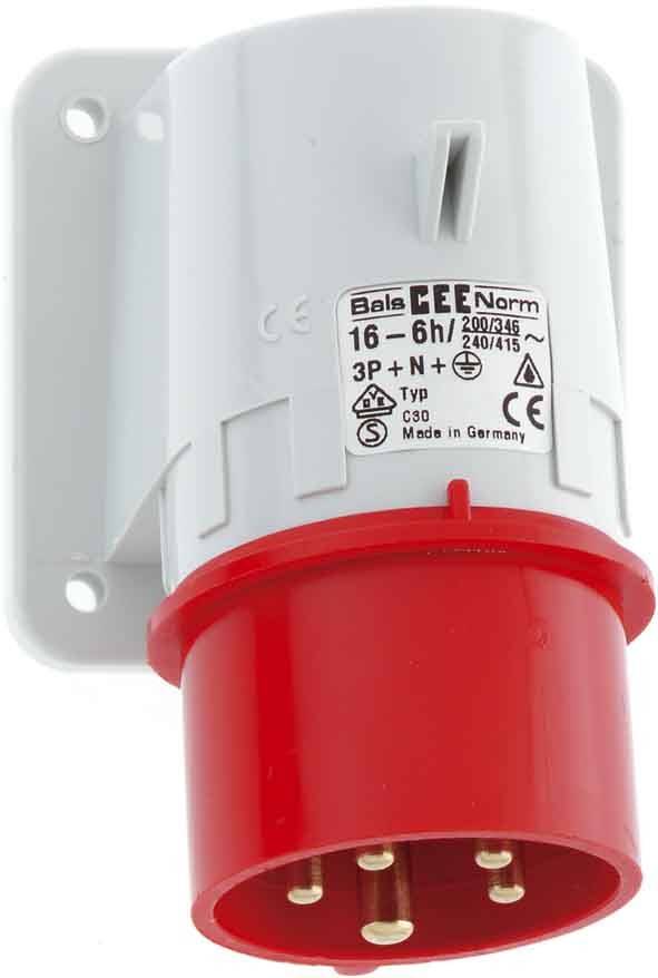Bals Elektrotechnik 2663 CEE montazni utikac 32 A 380 - 415 V 4-polni IP44 50/60 Hz 6h
