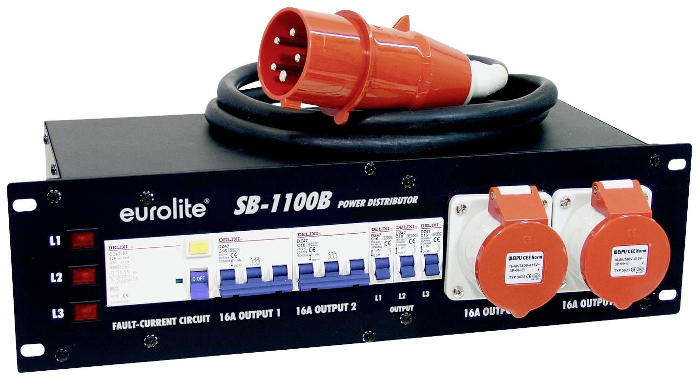 Eurolite 2890495 CEE električni razdelnik 32 A, 400 V