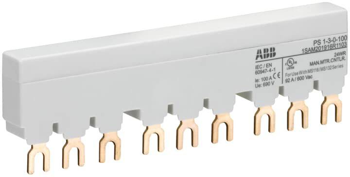 ABB 1SAM201916R1103 PS1-3-0-100 3-fazno vod za 3 MS116 / MS132, Ie = 100A 16 mm² 100 A