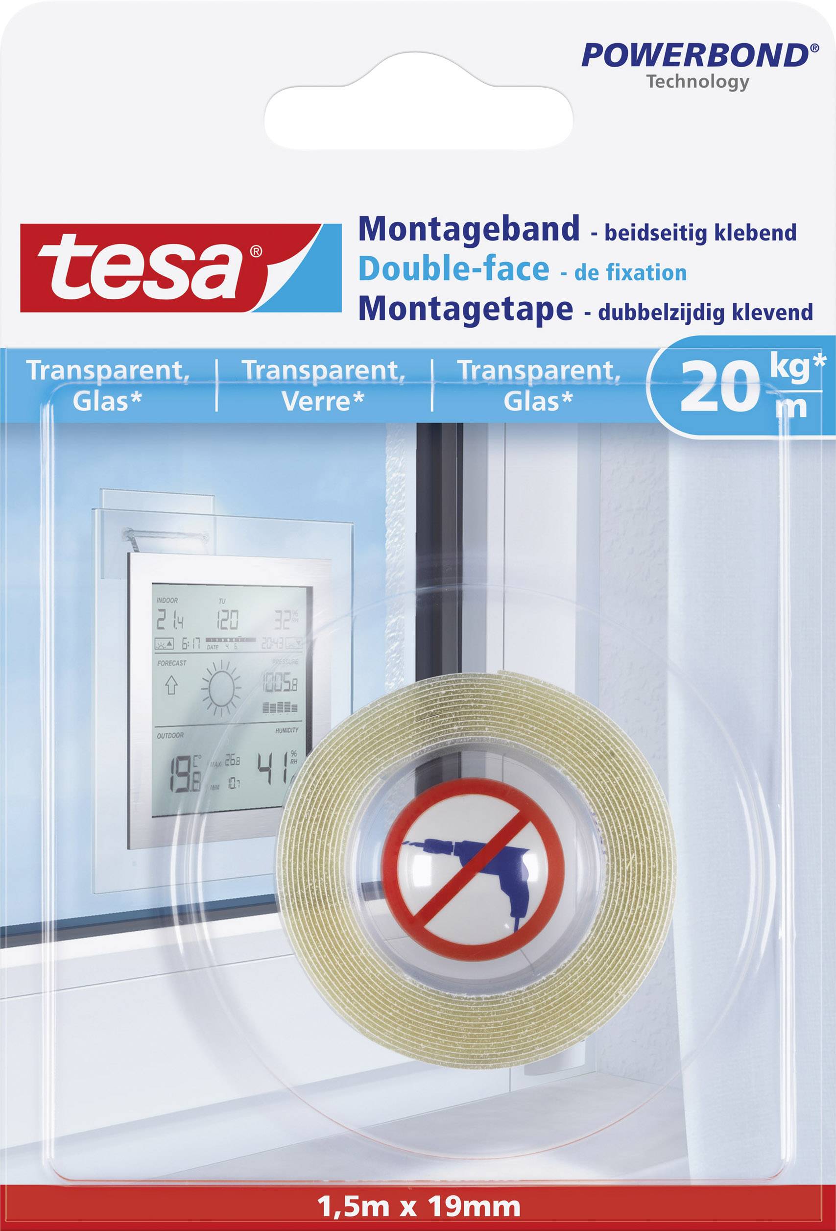 tesa POWERBOND obostrana lepljiva traka providna