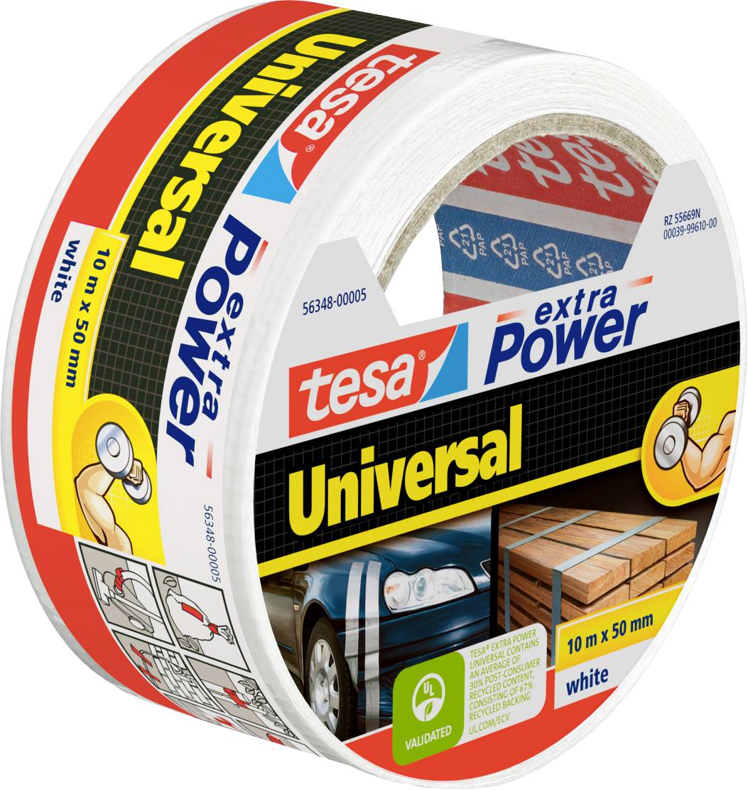 tesa UNIVERSAL lepljiva traka od tkanine bela 10 m x 50 mm 1 kom
