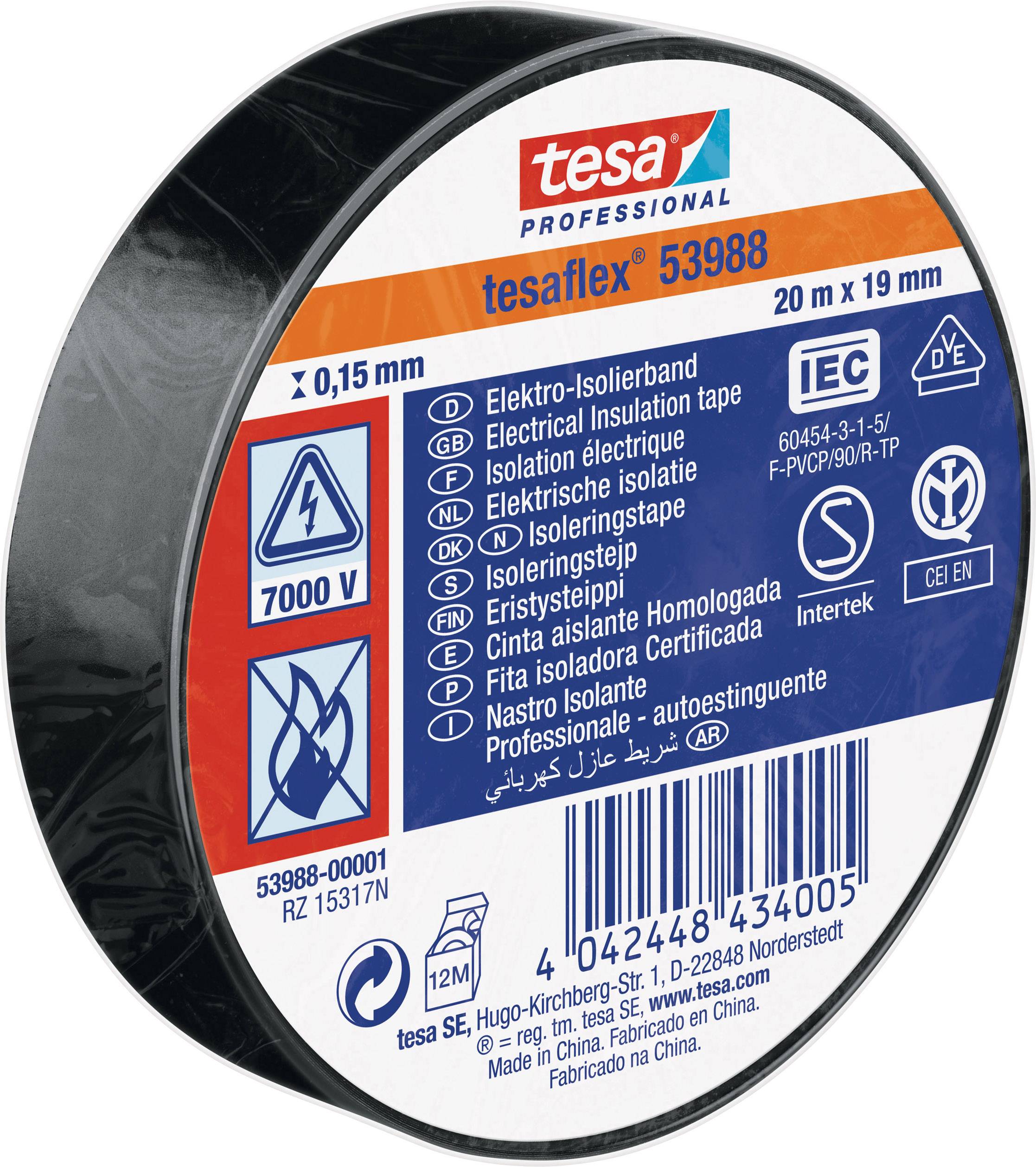 tesa 53988-00001-00 izolir traka crna 20 m x 19 mm 1 kom