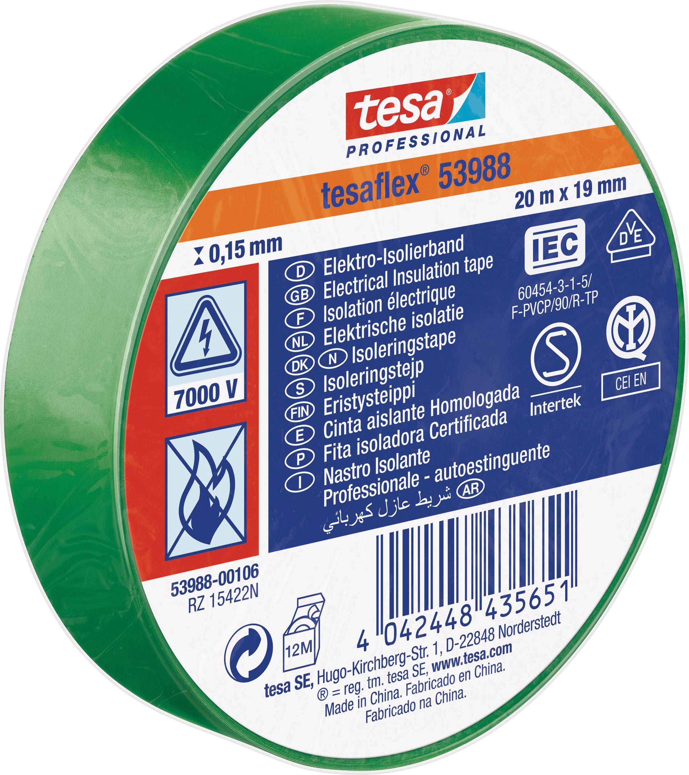 tesa 53988-00106-00 izolir traka zelena 20 m x 19 mm 1 kom