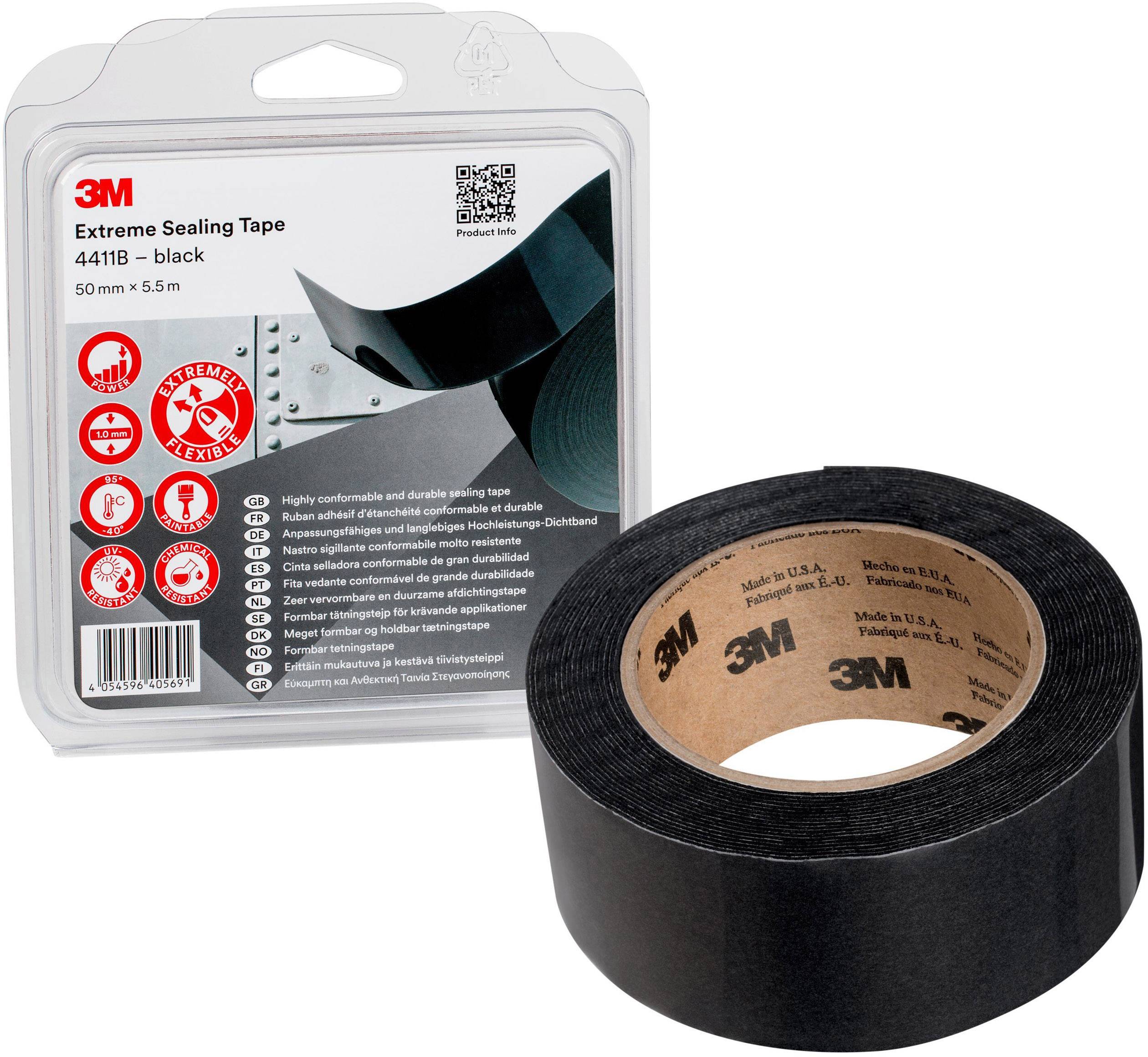 3M 4411B/IPS jednostrana lepljiva traka crna 5.5 m x 50 mm 1 kom