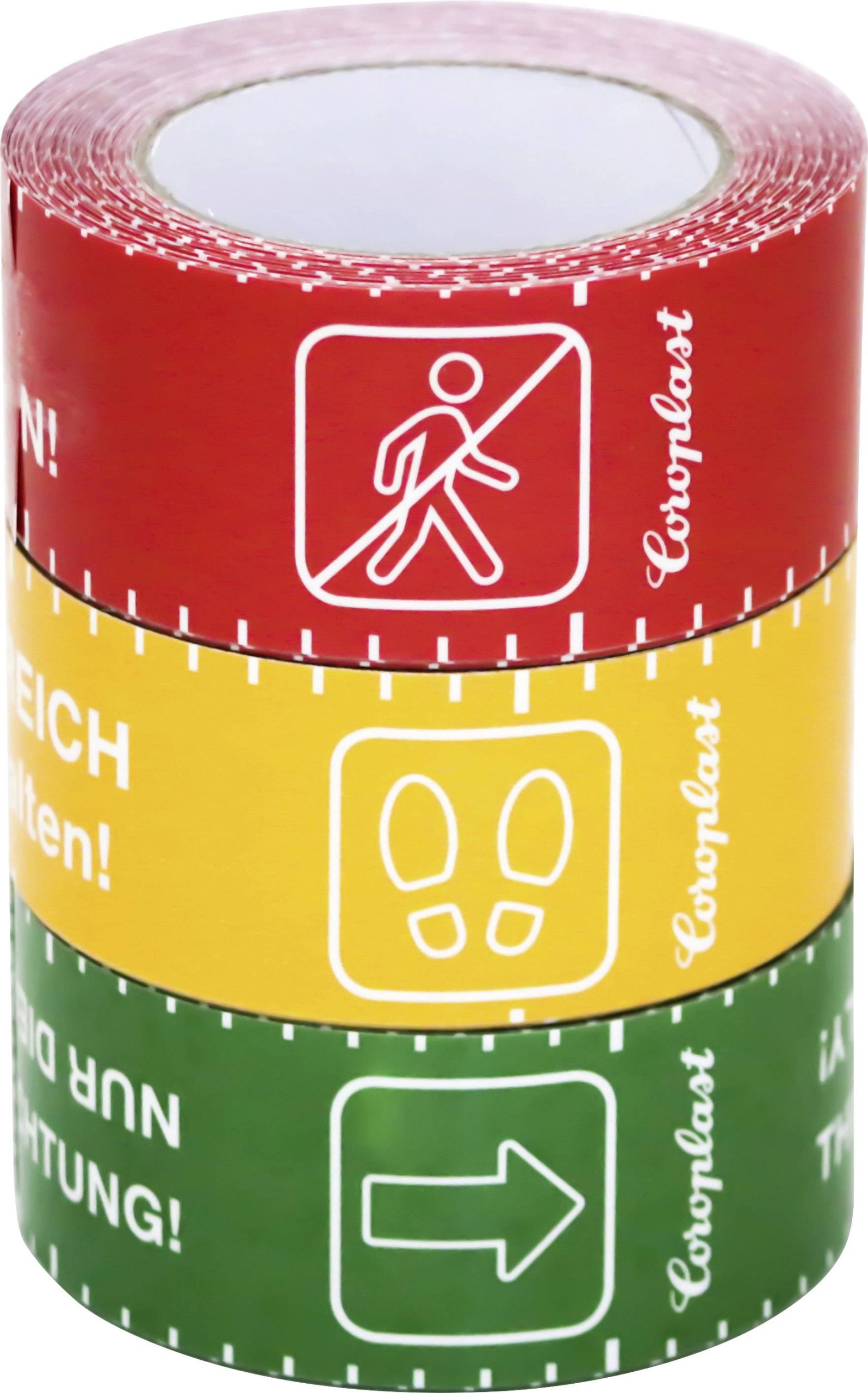 Coroplast 217474 traka za obelezavanje crvena, zuta 10 m x 60 mm 3 kom