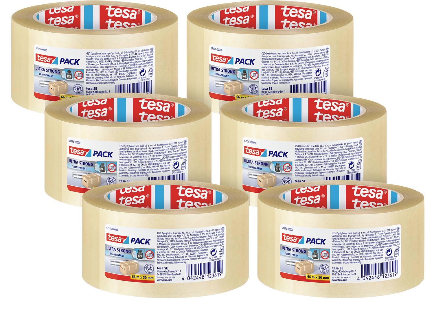 tesa ULTRA pakirna traka providna 66 m x 50 mm