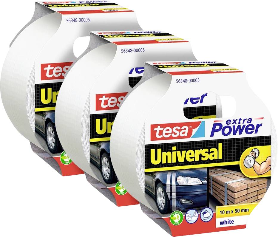 tesa UNIVERSAL lepljiva traka od tkanine bela 10 m x 50 mm