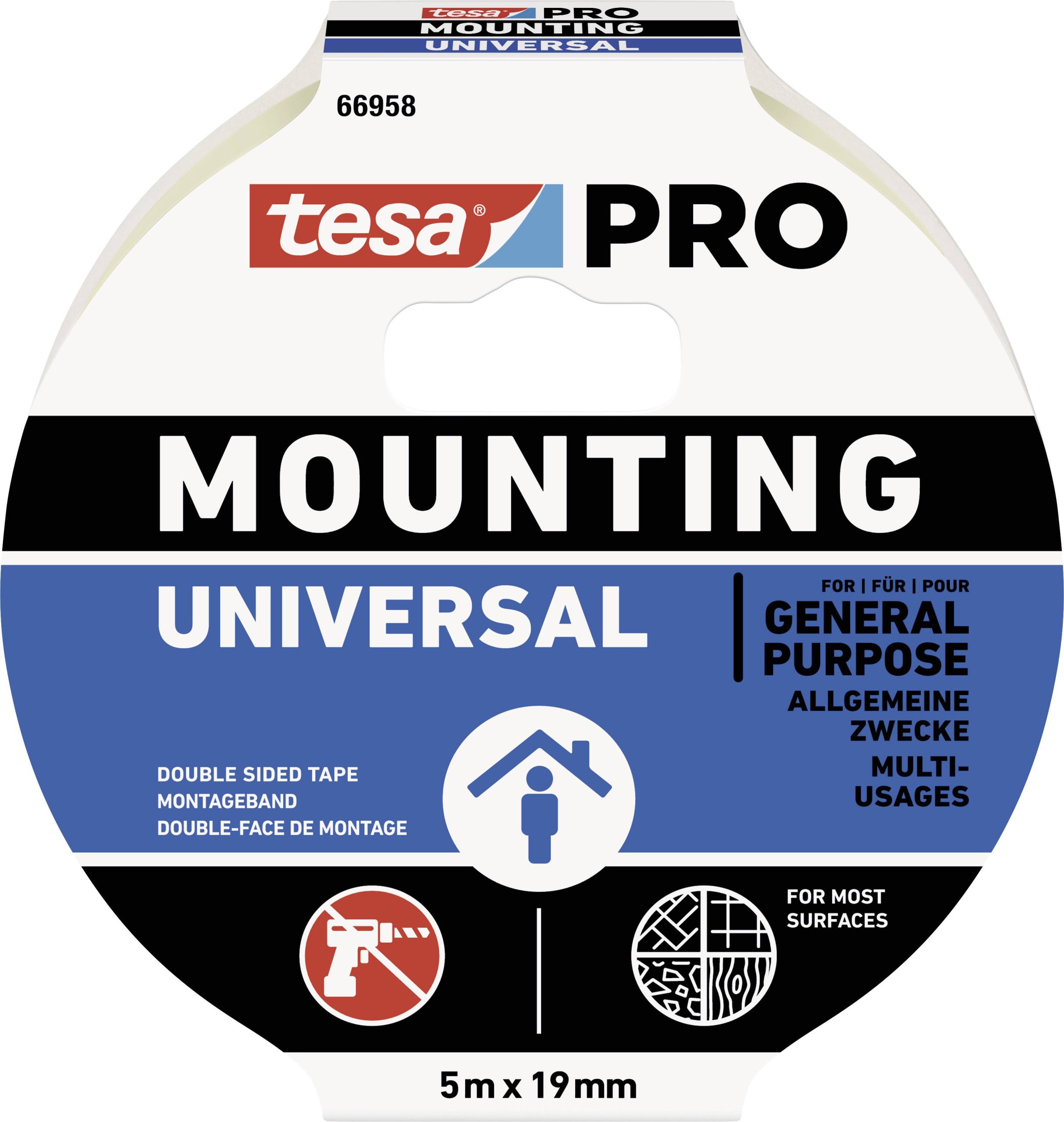 tesa 66958-00001-00 obostrana lepljiva traka bela 5 m x 9 mm 1 kom