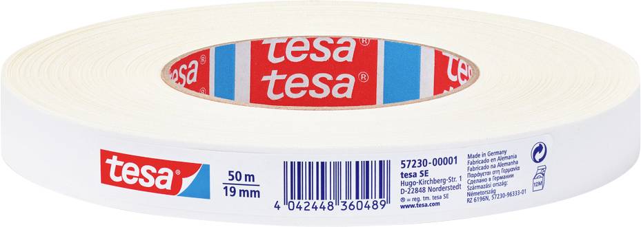 tesa 57230-00001-02 lepljiva traka od tkanine bela 50 m x 19 mm 1 kom