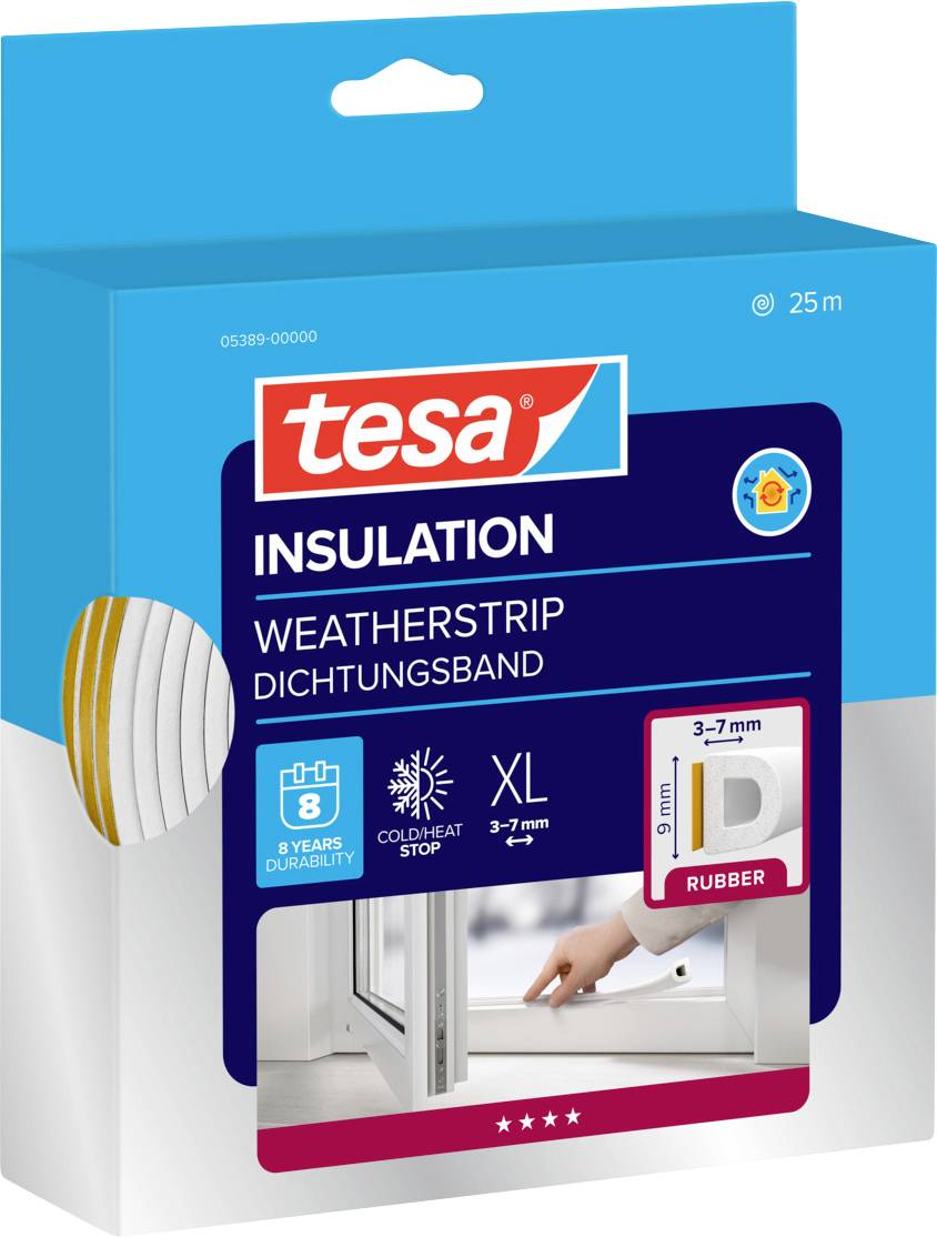tesa 05389-00000-00 zaptivna traka bela 25 m x 9 mm