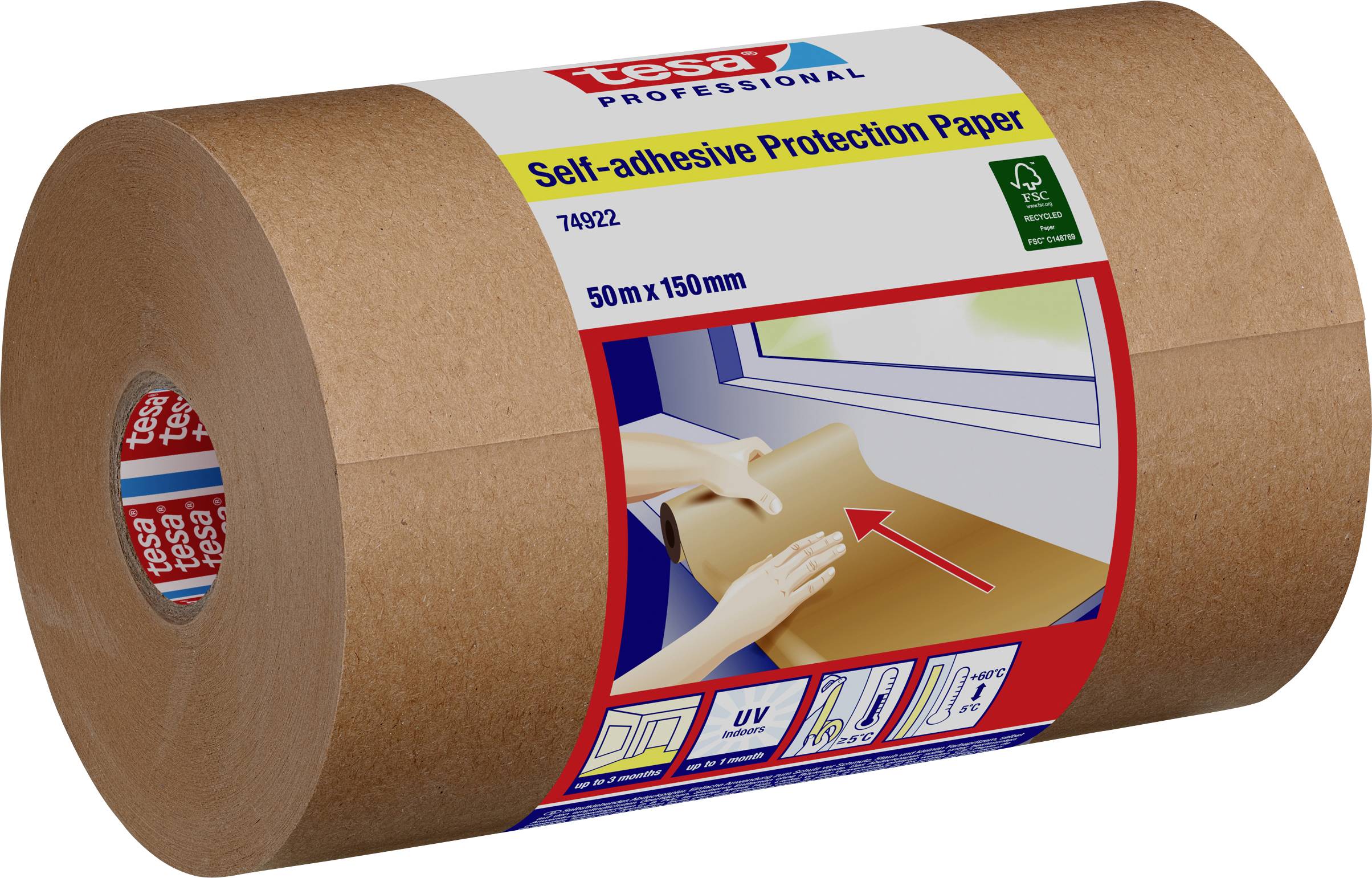 tesa 74922 krep lepljiva traka 50 m x 15 cm