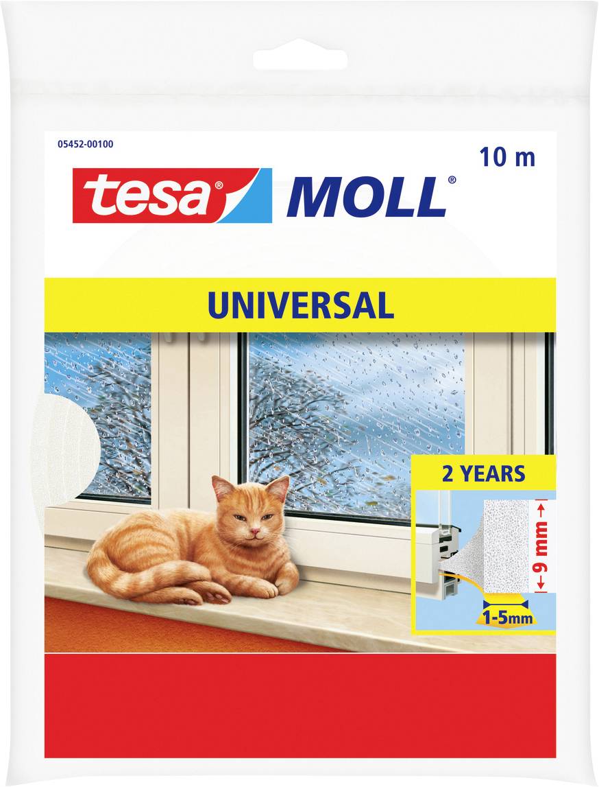 tesa 05452-00100-01 zaptivna traka bela 10 m x 9 mm x 5 x5 mm 1 kom