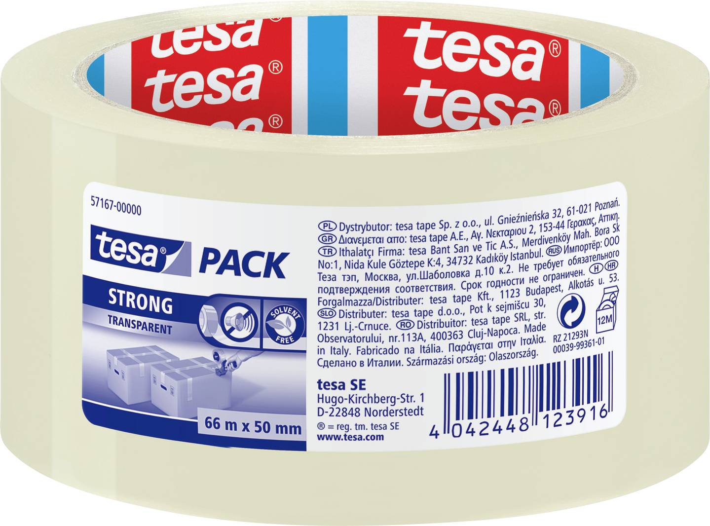 tesa 57167-00000-07 pakirna traka providna 66 m x 50 mm 1 kom