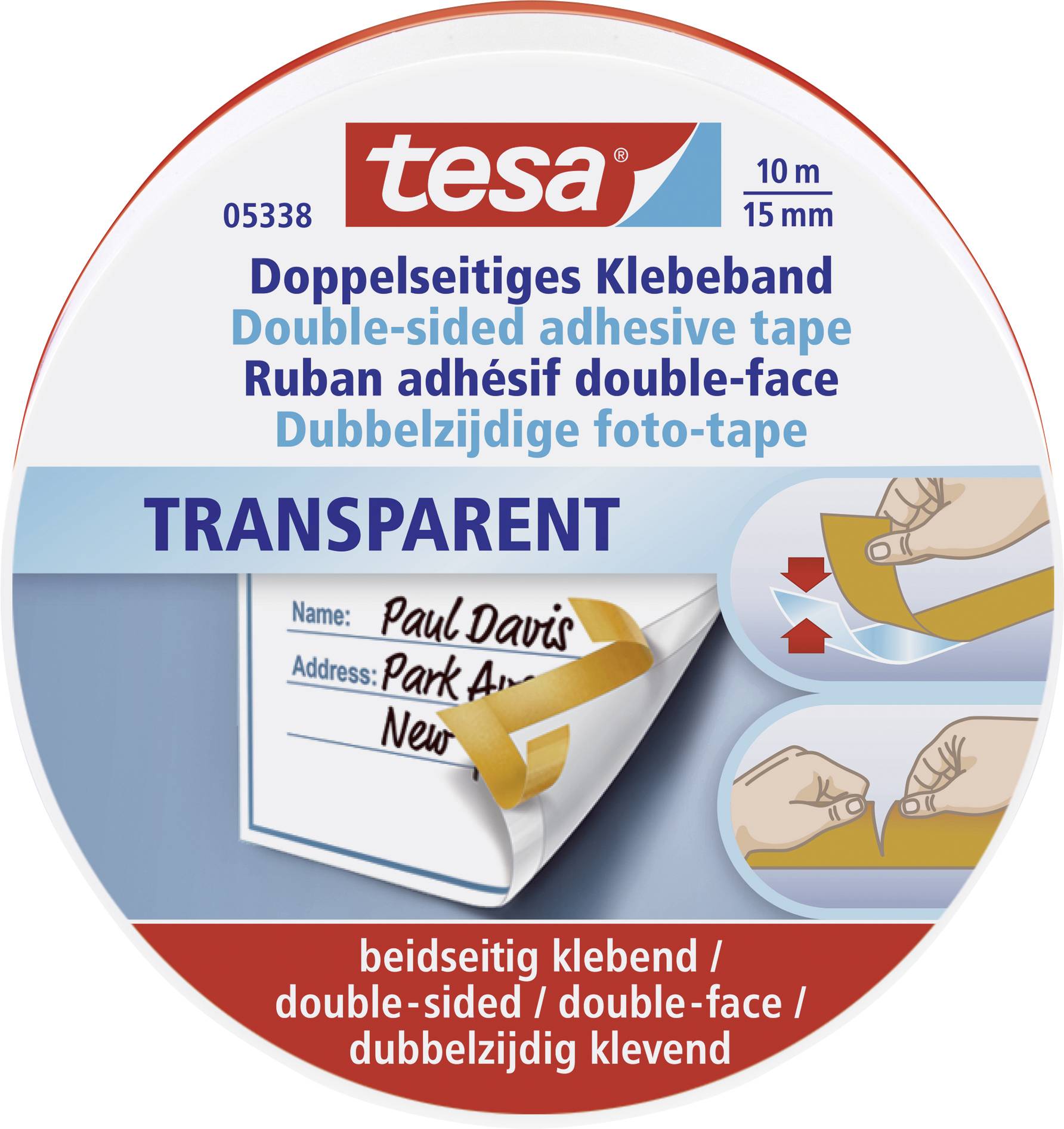 tesa 15mm obostrana lepljiva traka providna 10 m x 15mm
