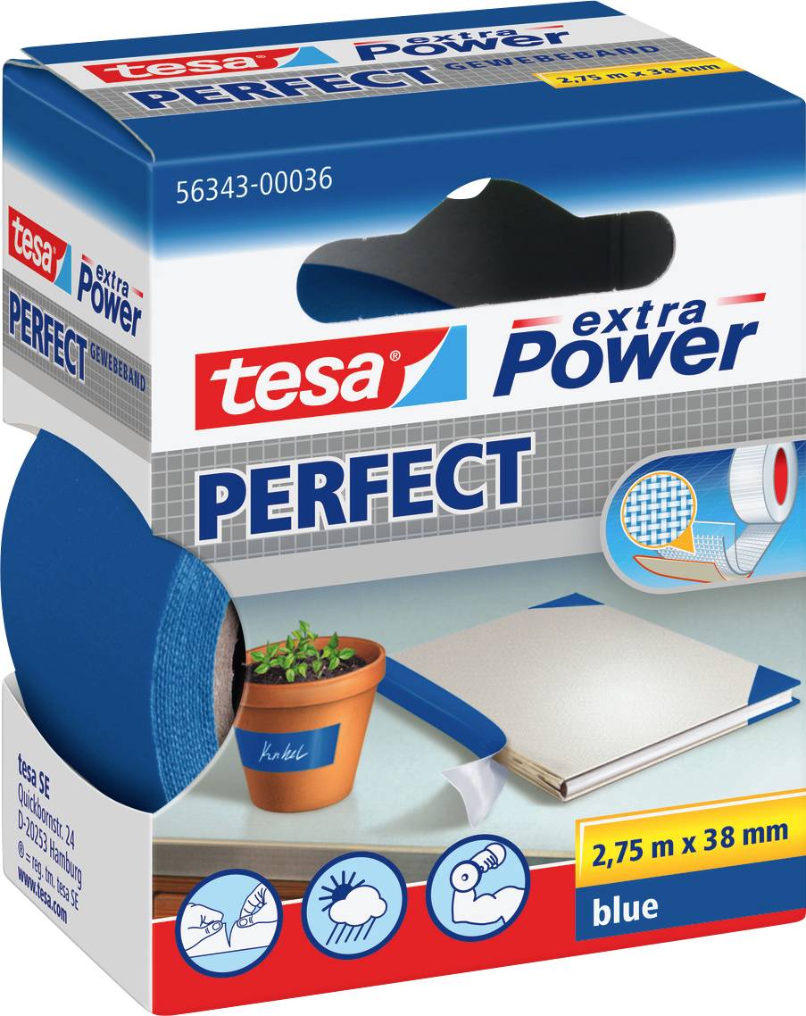 tesa 56343-36-2 lepljiva traka od tkanine 2 x75 m x 38 mm