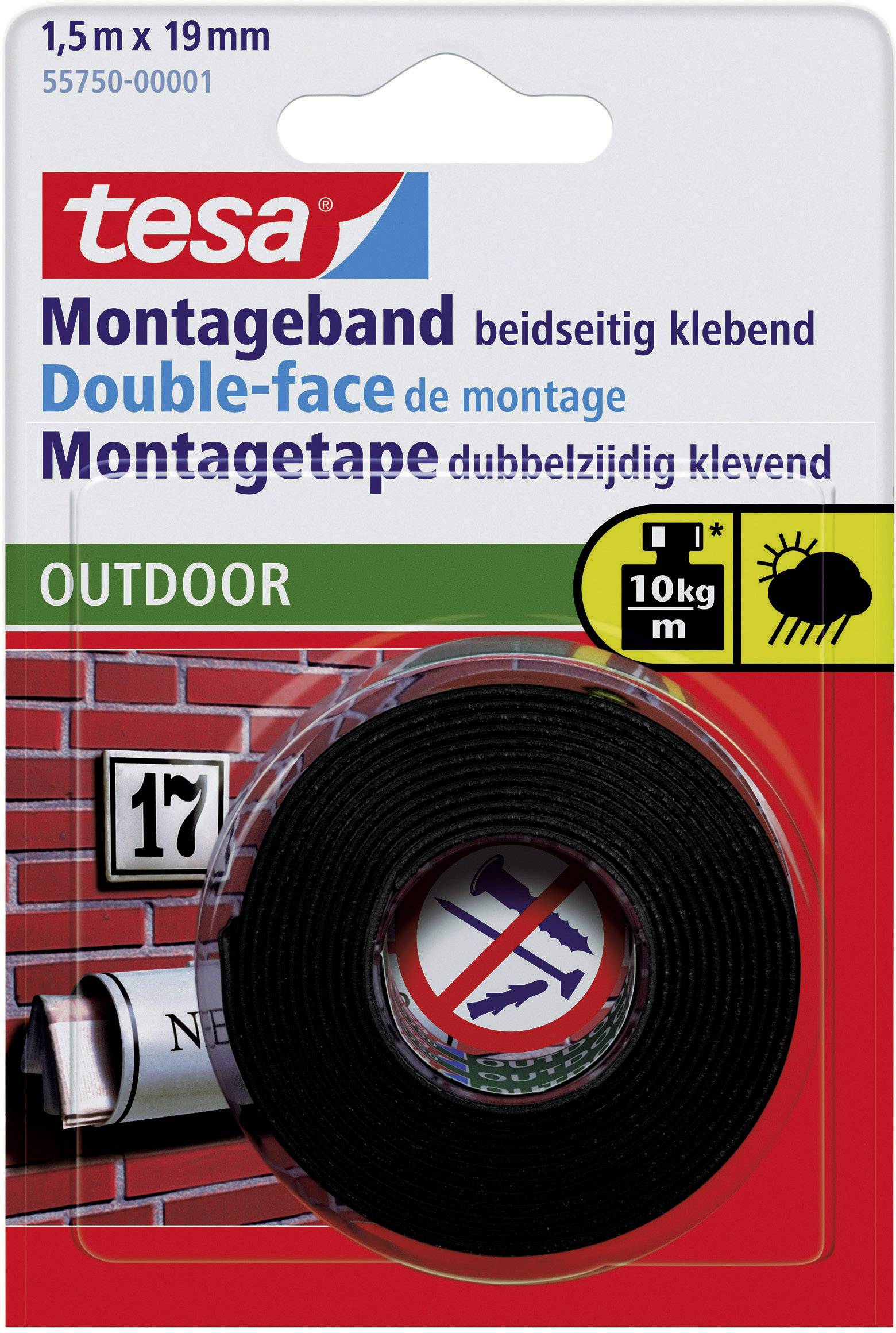 tesa 55750 obostrana lepljiva traka 1 x5 m x 19mm
