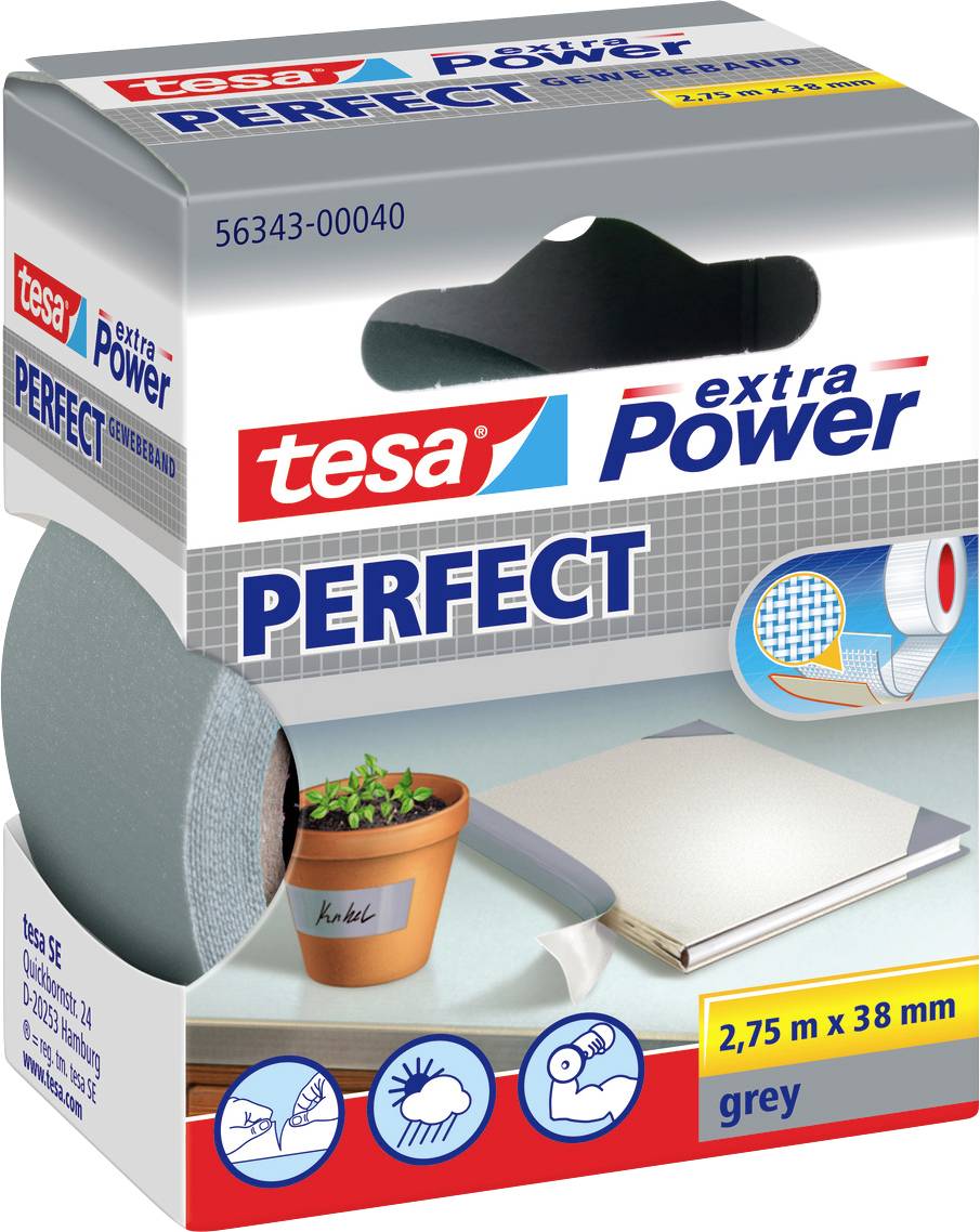 tesa 56343-40-2 lepljiva traka od tkanine 2 x75 m x 38 mm