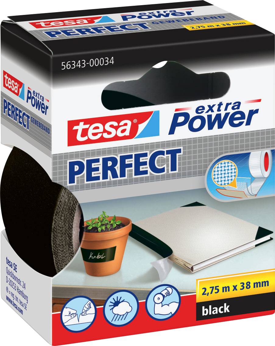 tesa x38mm lepljiva traka od tkanine 2 x75 m x 38mm