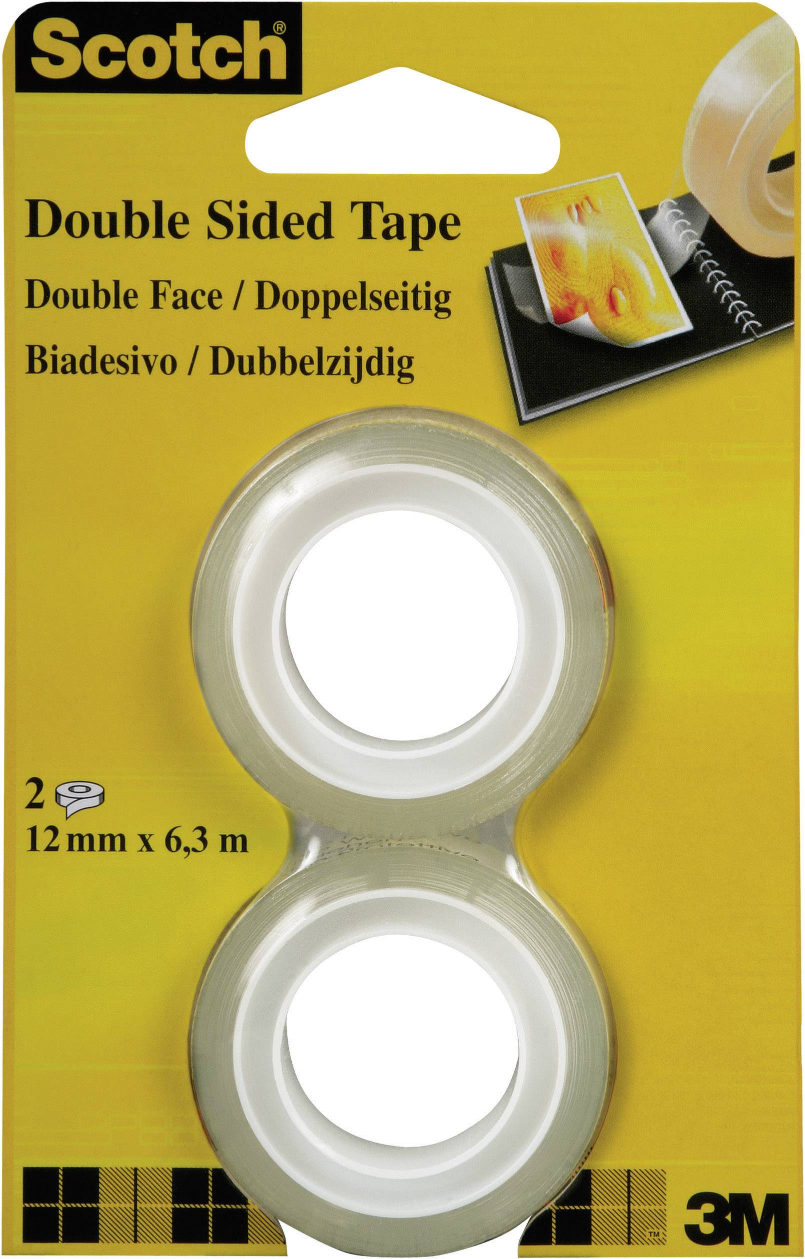 3MScotch obostrana lepljiva traka providna 6 x3 m x 12 mm