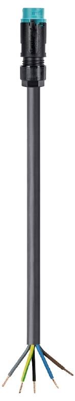 Wieland Electric 46.452.5064.6 priključni kabl 250 V, 16 A crna