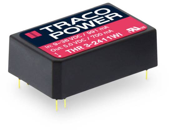 TracoPower THR 3-2413WI DC/DC napajanje - ispravljač za štampanu ploču 12 V/DC 24 V/DC 200 mA 3 W Broj izlaza: 1 x.