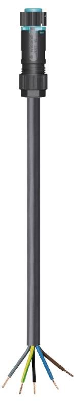 Wieland Electric 46.453.3033.6 priključni kabl 250 V, 16 A crna
