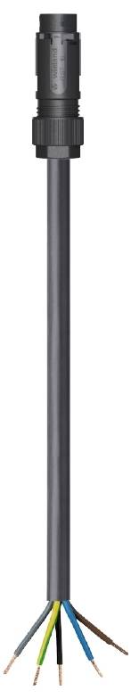 Wieland Electric 46.453.4034.1 priključni kabl 250 V, 16 A crna