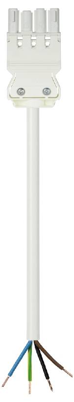 Wieland Electric 92.207.4003.2 priključni kabl 250 V, 16 A bela