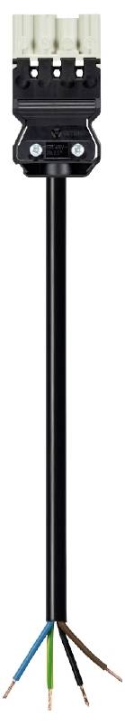 Wieland Electric 92.207.4004.3 priključni kabl 250 V, 16 A crna