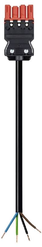 Wieland Electric 92.207.2063.0 priključni kabl 250 V, 16 A crna