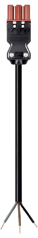 Wieland Electric 92.238.6063.4 priključni kabl 250 V, 20 A crna