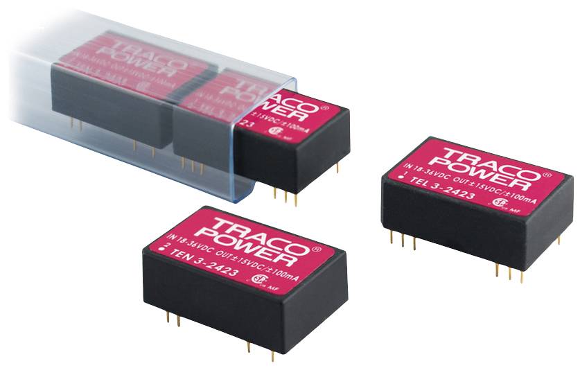 TracoPower TEN 3-0523 DC/DC napajanje - ispravljač za štampanu ploču 5 V/DC 15 V/DC, -15 V/DC 100 mA 3 W Broj izlaza: 2 x.