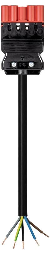 Wieland Electric 92.257.2064.0 priključni kabl 250 V, 16 A crna