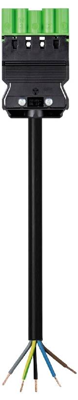 Wieland Electric 92.257.2064.7 priključni kabl 250 V, 16 A crna