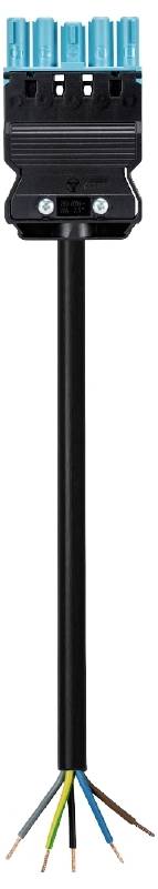 Wieland Electric 92.257.3063.9 priključni kabl 250 V, 16 A crna