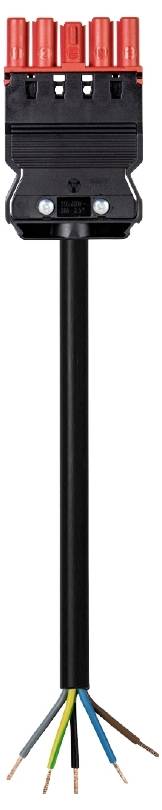 Wieland Electric 92.257.6003.0 priključni kabl 250 V, 16 A crna
