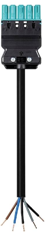 Wieland Electric 92.257.7063.8 priključni kabl 250 V, 16 A crna