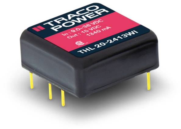 TracoPower THL 20-4815WI DC/DC napajanje - ispravljač za štampanu ploču 48 V/DC 24 V/DC 835 mA 20 W Broj izlaza: 1 x.