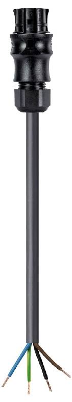 Wieland Electric 96.442.2003.1 priključni kabl 250 V, 16 A crna