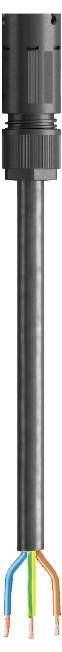 Wieland Electric 41.437.4534.1 priključni kabl 250 V, 6 A crna