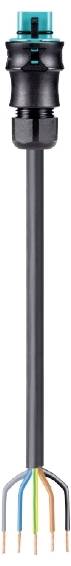 Wieland Electric 96.452.1534.6 priključni kabl 250 V, 16 A crna