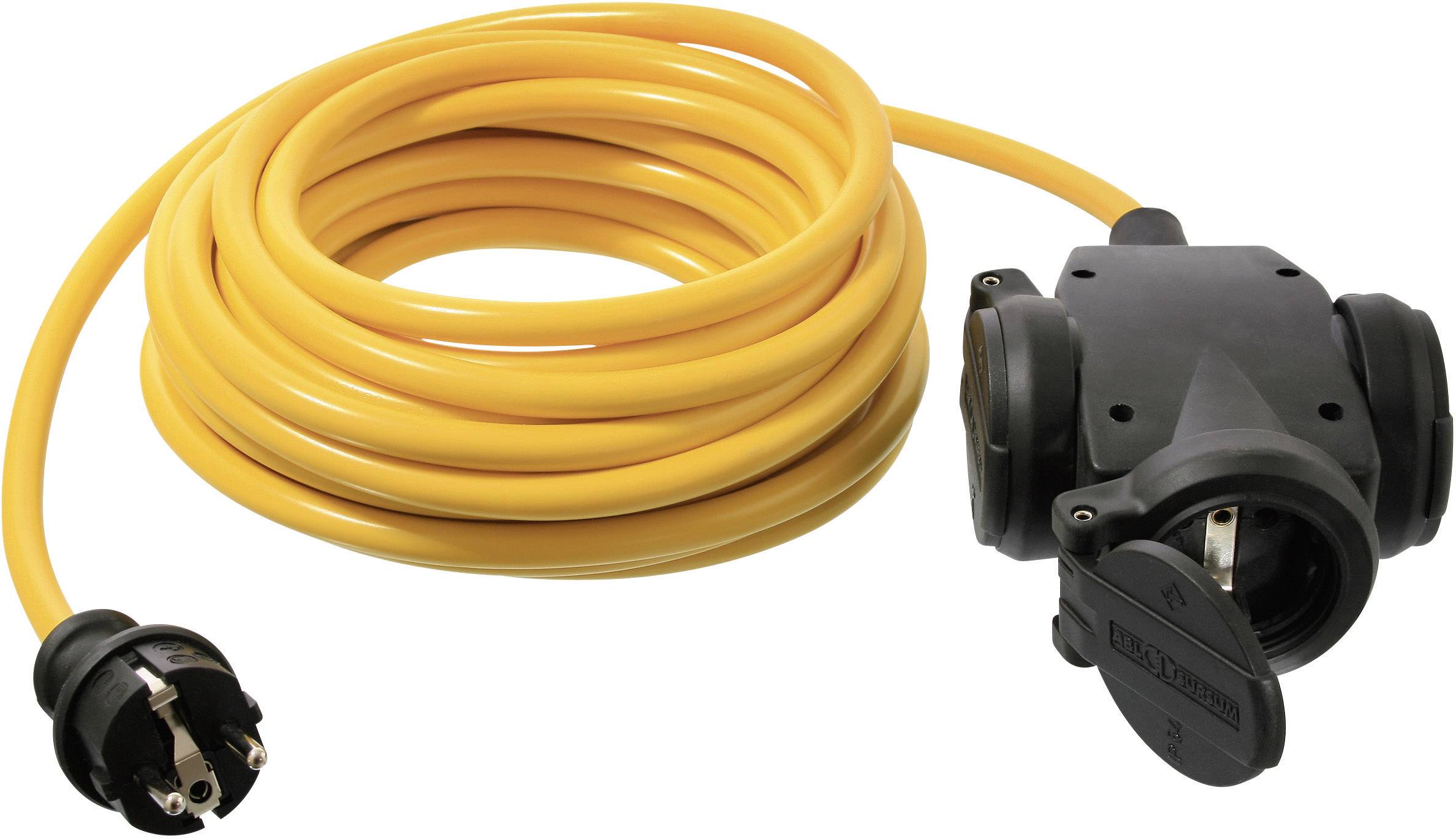 AS Schwabe 61456 Produzni kabl 16 A 10 m AT-N07V3V3-F 3G 1,5 mm2 230 V IP44 3 uticnice Schuko utikac - Schuko uticnica
