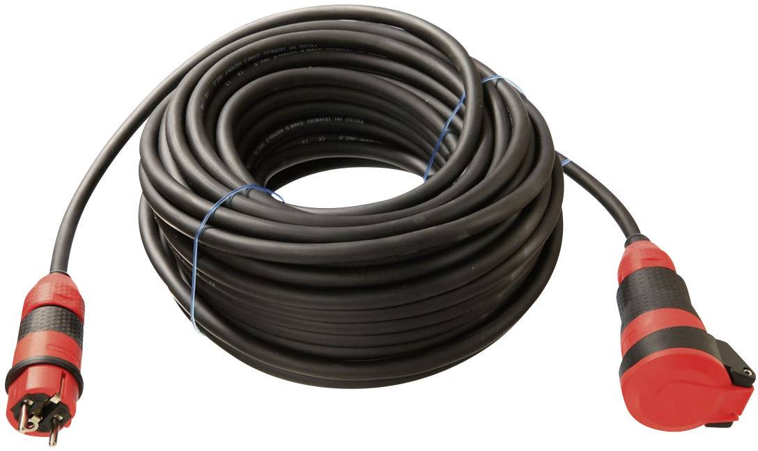 AS Schwabe 62250 Produzni kabl 16 A 10 m H07RN-F 3G 1,5 mm2 230 V IP54 Schuko utikac - Schuko uticnica crna