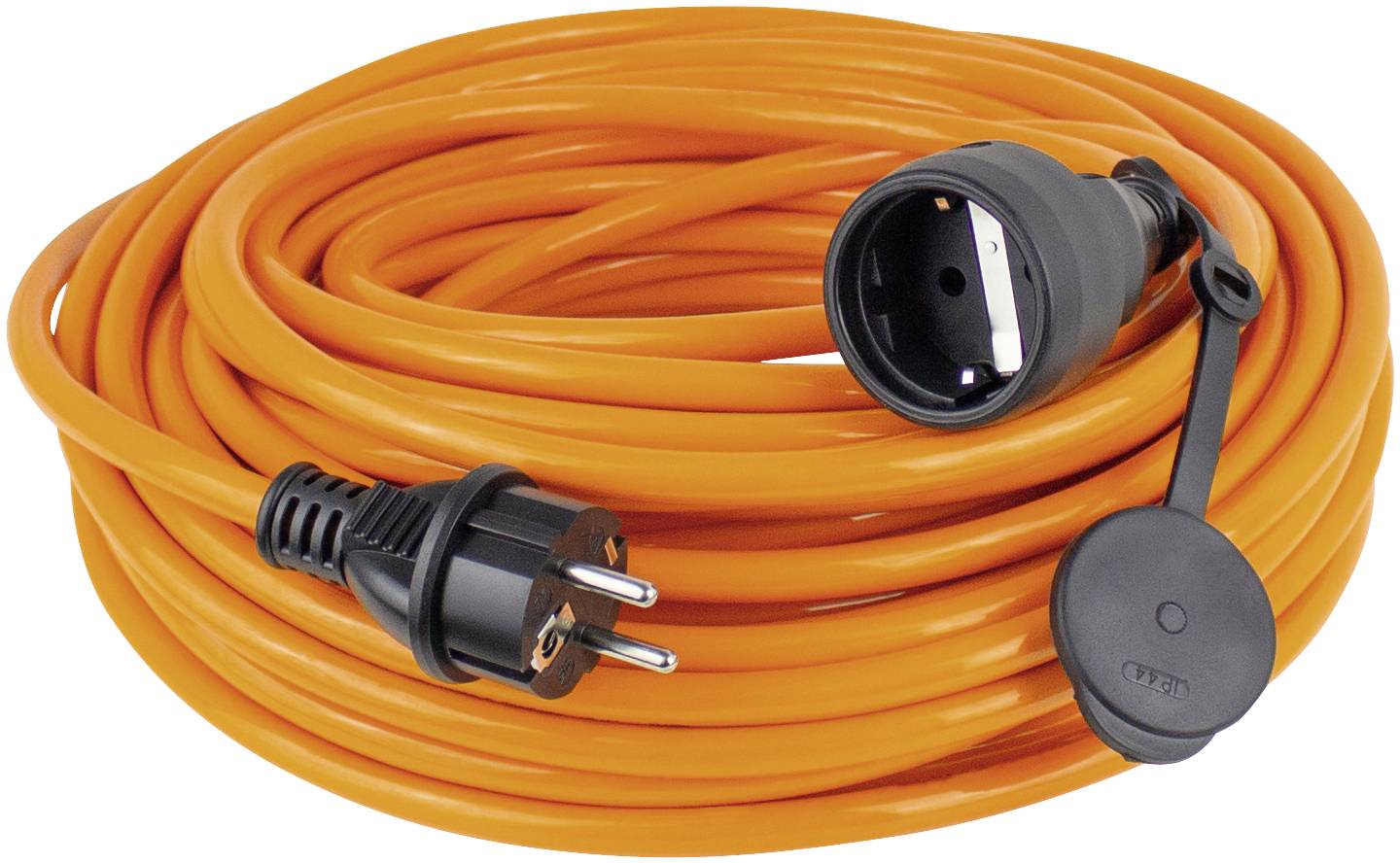 AS Schwabe 59105 Napojni kabl 16 A 5 m H07BQ-F 3G 1,5 mm2 230 V IP44 Schuko utikac - Schuko uticnica narandzasta