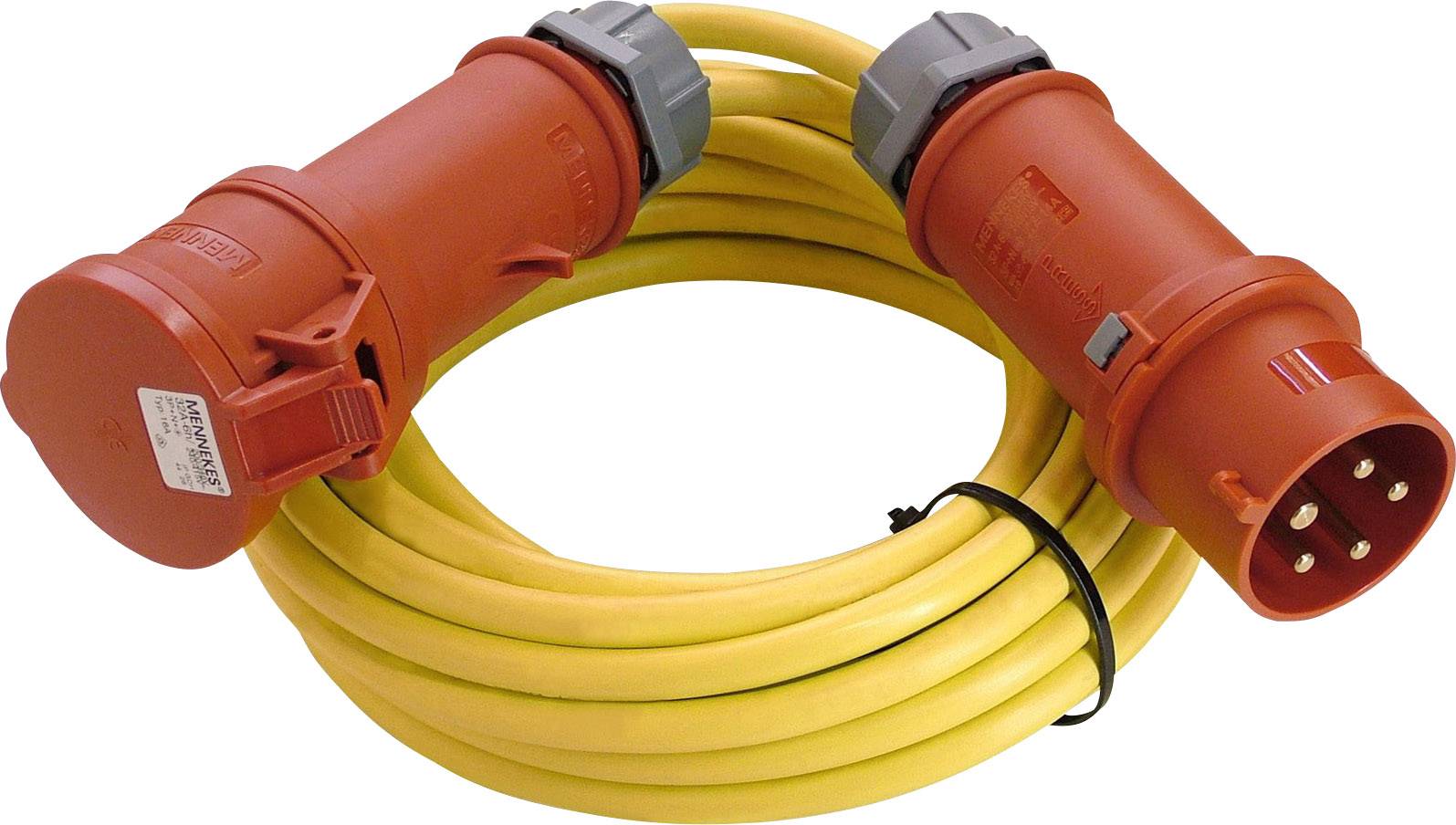 AS Schwabe 60721 Produzni kabl 16 A 50 m AT-N07V3V3-F 5G 2,5 mm2 400 V IP44 CEE utikac 16 A 5P - CEE spojnica 16 A 5P zuta